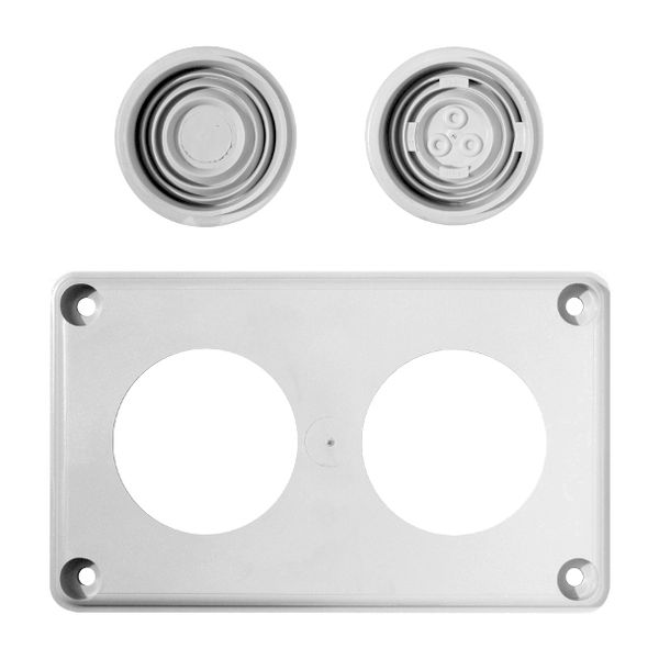 Cable entry gland plate 2x cable entries 70mm image 1