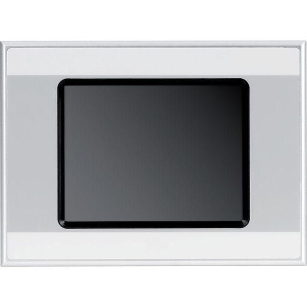 Single touch display, 5.7-inch display, 24 VDC, 640 x 480 px, 2x Ethernet, 1x RS232, 1x RS485, 1x CAN, 1x DP, PLC function can be fitted by user image 15