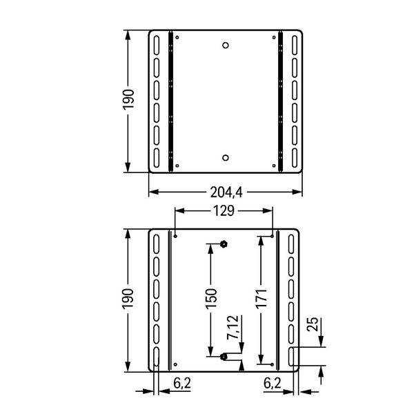 Mounting plate for distribution boxes image 6