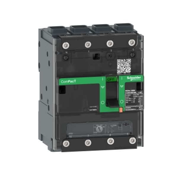 Circuit breaker, ComPacT NSXm 100B, 25kA/415VAC, 4 poles 3D (neutral not protected), TMD trip unit 63A, EverLink lugs image 2