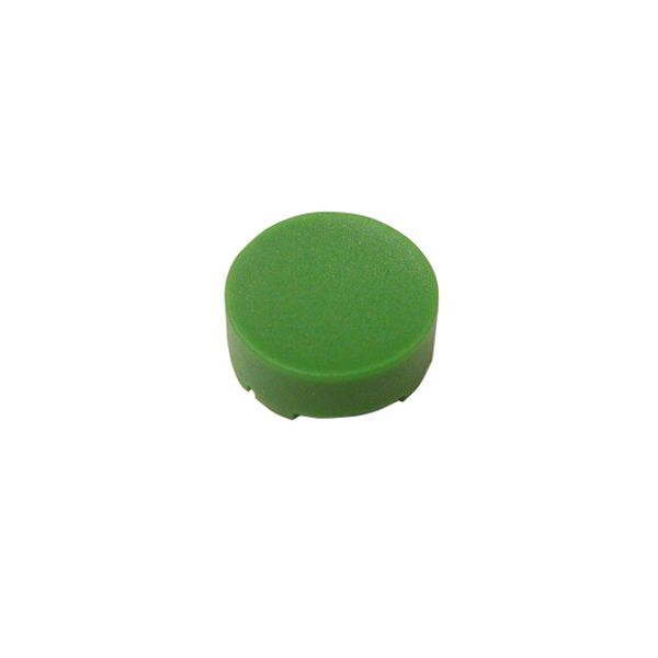 Button plate, raised green, blank image 1