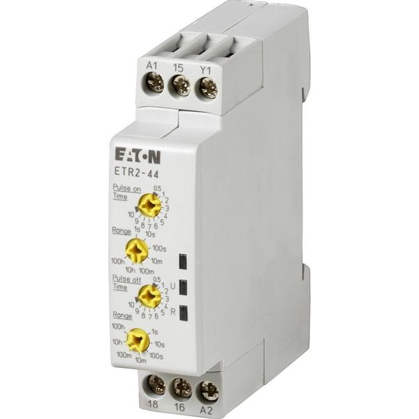 Timing relay, 0.05s-100h, 24-240VAC 50/60Hz, 24-48VDC, 1W, flashing, 2 times image 3