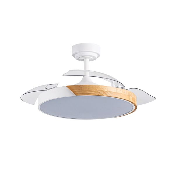 Taoro White LED Ceiling Fan 72W 7920Lm CCT Folding Blades image 1