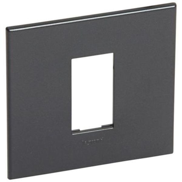 Arteor™ - Plate - French/German std - square - 1 module - Graphite image 1