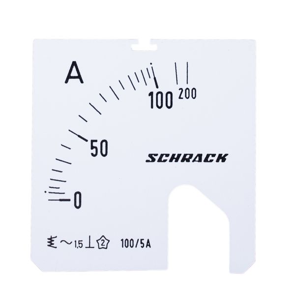 Scale Plate, 48x48mm, 100/200/5A AC image 1