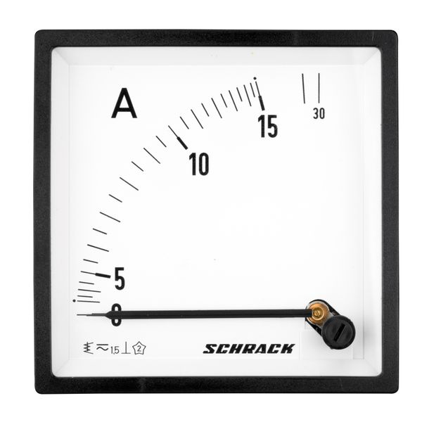 Ammeter, 96x96mm, 15A, AC, Direct measuring image 1