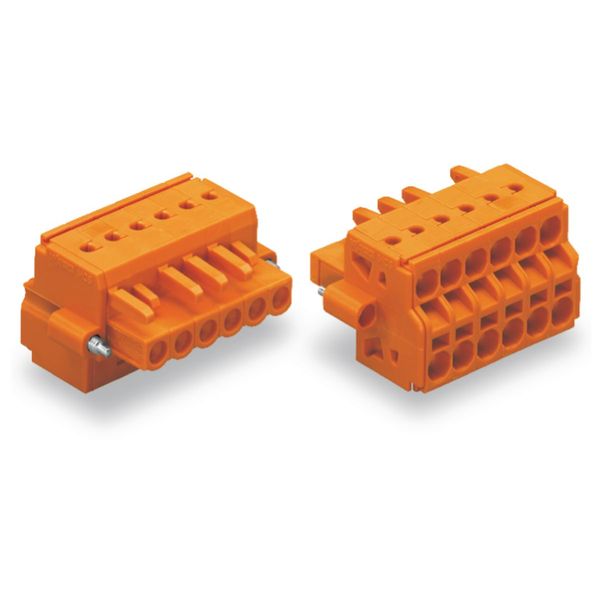 2-conductor female connector Push-in CAGE CLAMP® 2.5 mm² orange image 1