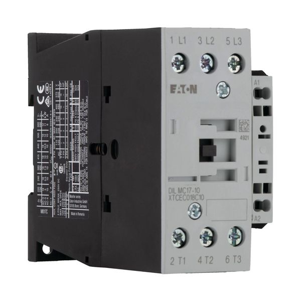 Contactor, 3 pole, 380 V 400 V 7.5 kW, 1 N/O, 230 V 50/60 Hz, AC operation, Spring-loaded terminals image 10