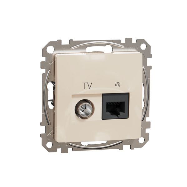 Data + TV sockets, Sedna Design & Elements, RJ45 CAT6 UTP, professional, Beige image 4
