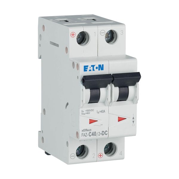 Miniature circuit breaker (MCB), 40 A, 2p, characteristic: C, DC image 9