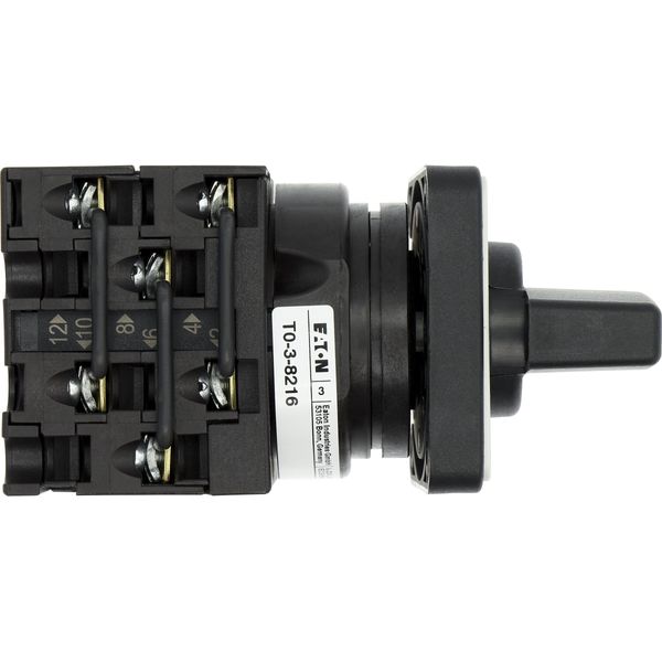 Changeoverswitches, T0, 20 A, flush mounting, 3 contact unit(s), Contacts: 6, 45 °, momentary, With 0 (Off) position, with spring-return from both dir image 9