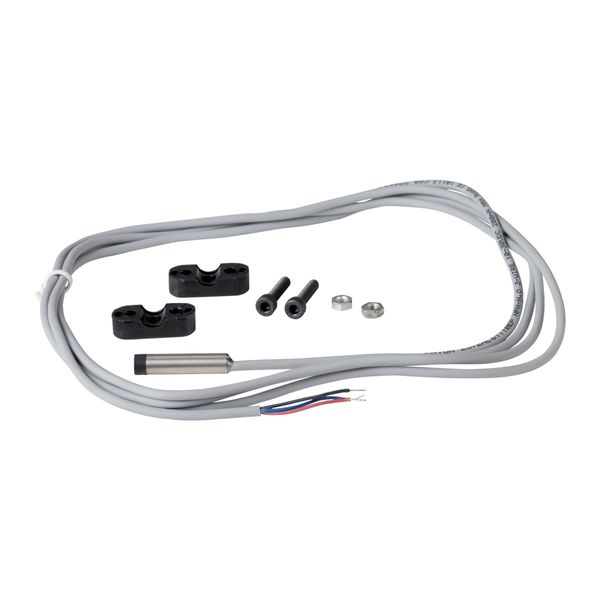 Proximity switch, E57 Miniature Series, 1 N/O, 3-wire, 10 - 30 V DC, 6,5 mm, Sn= 2 mm, Non-flush, NPN, Stainless steel, 2 m connection cable image 3