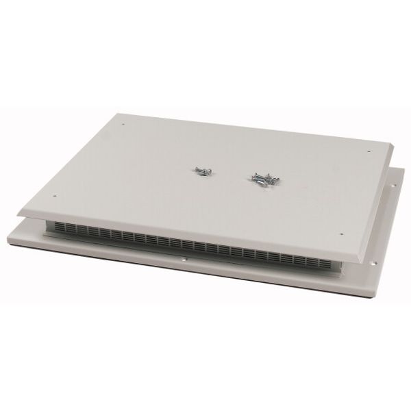 Top plate for OpenFrame, ventilated, W=800mm, IP31, grey image 1