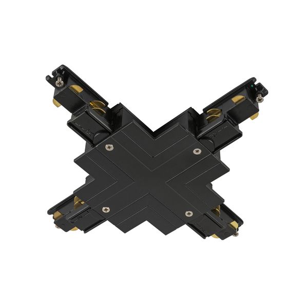 X-connector, for S-TRACK 3-phase mounting track, black, DALI image 1