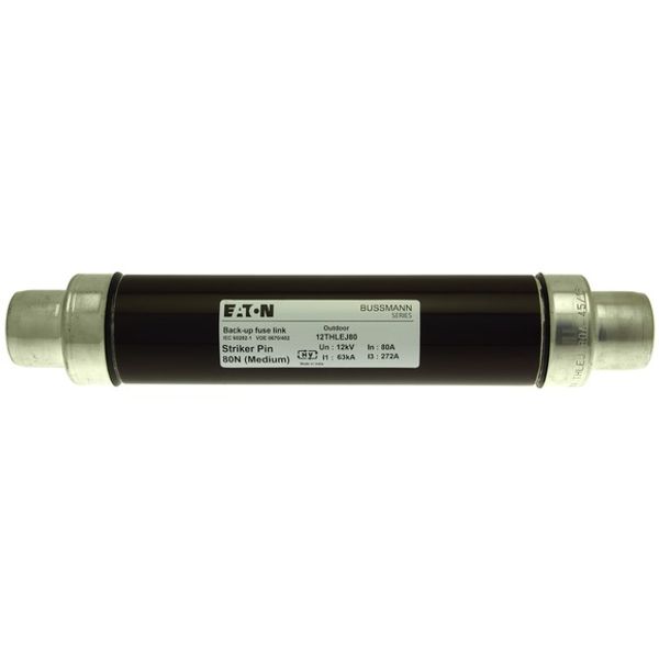 Fuse-link, medium voltage, 80 A, AC 12 kV, 2.5", 64 x 292 mm, back-up, DIN, with striker image 1