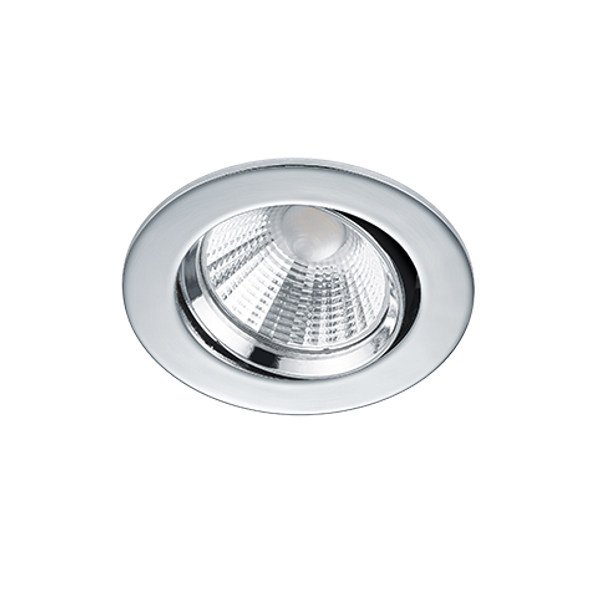Pamir LED recessed spotlight chrome round image 1