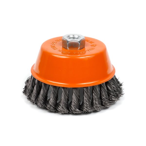 Cup brush M14 85mm for angle grinder M14 (twisted wire) image 1