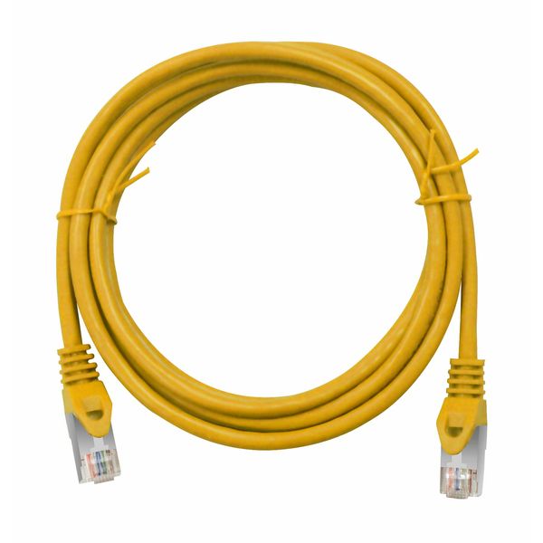 Patchcord RJ45 shielded, Cat.5e, PVC, yellow, 0.5m image 1