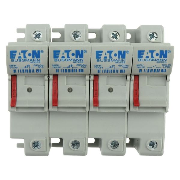 Fuse-holder, low voltage, 50 A, AC 690 V, 14 x 51 mm, 3P + neutral, IEC, with indicator image 13