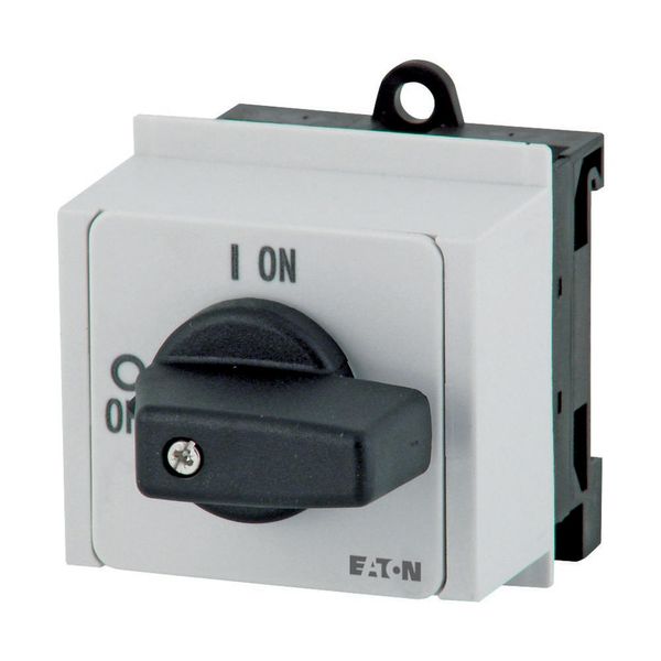 On-Off switch, P1, 32 A, service distribution board mounting, 3 pole + N, 1 N/O, 1 N/C, with black thumb grip and front plate image 8