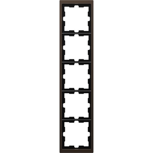 D-Life metal frame, 5-gang, mocca metallic image 3