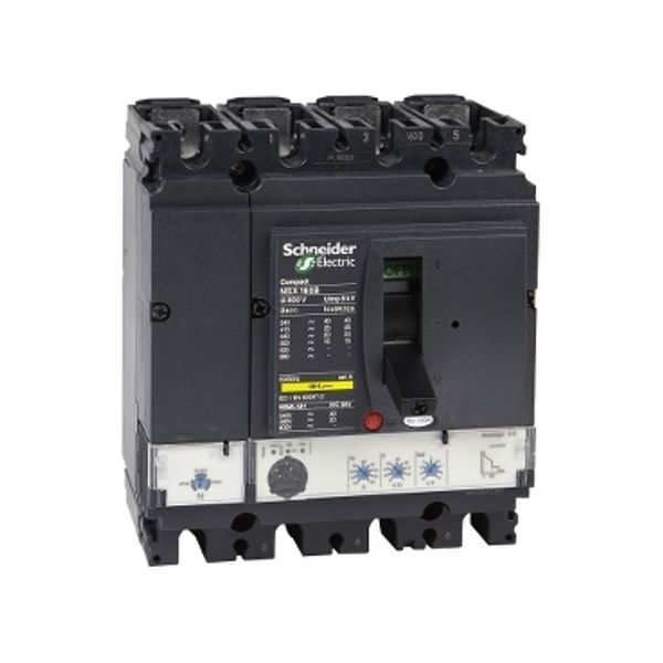 circuit breaker ComPact NSX160B, 25 kA at 415 VAC, MicroLogic 2.2 trip unit 160 A, 4 poles 4d image 2