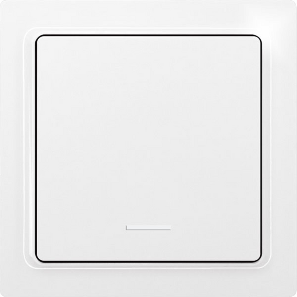 Wireless 1-way pushbutton in E-Design55, polar white glossy image 1