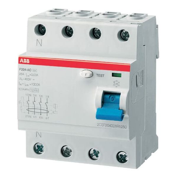 F204 AC-100/0.3-L Residual Current Circuit Breaker 4P AC type 300 mA image 2