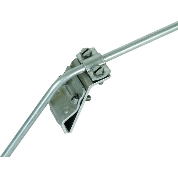 Gutter clamp Al f. bead 13-25mm with two-screw cleat for Rd 7-10mm image 1