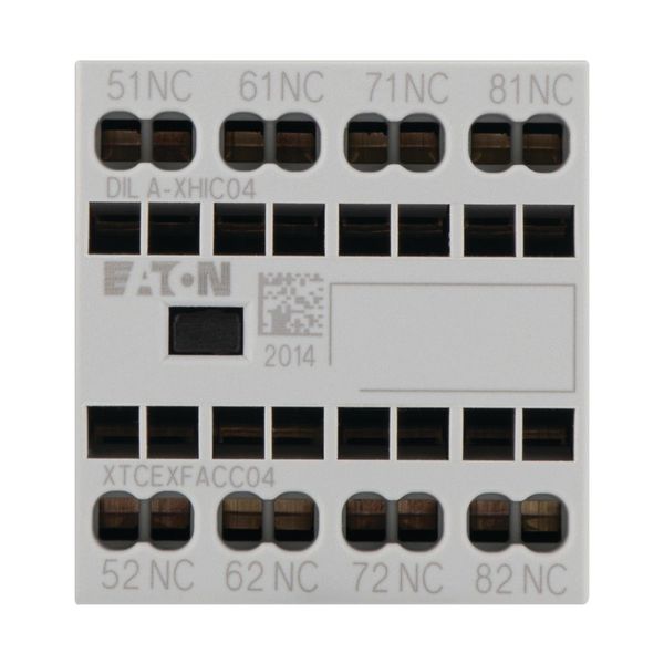 Auxiliary contact module, 4 pole, Ith= 16 A, 4 NC, Front fixing, Spring-loaded terminals, DILA, DILM7 - DILM38 image 12