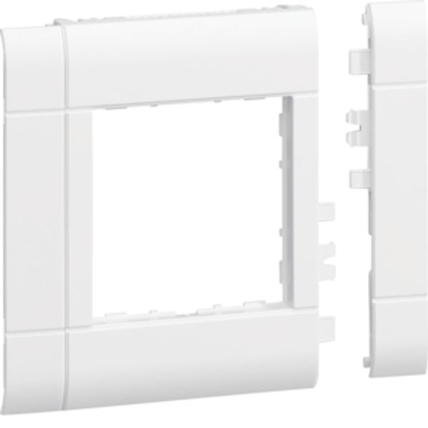 Frontplate Hager BRH, 55 mod. Hfr, 100 mm, pure white image 1