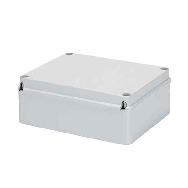 JUNCTION BOX WITH PLAIN SCREWED LID - IP56 - INTERNAL DIMENSIONS 380X300X120 - SMOOTH WALLS - GWT960ºC - GREY RAL 7035 image 2