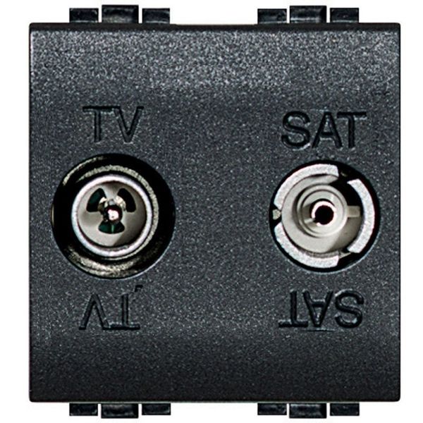 LL - Star TV-SAT socket demix 2M black image 1