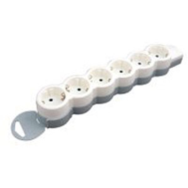 Standard multi-outlet extension - 6x2P+E - without cord image 1