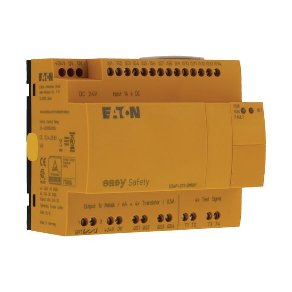 Safety relay, 24 V DC, 14DI, 4DO-Trans, 1DO relay, display, easyNet image 10