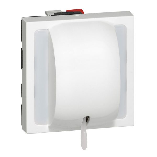 2-way pull-cord switch Mosaic - 10AX - 230 V~ - up to 2300 W - 2 modules -white image 3