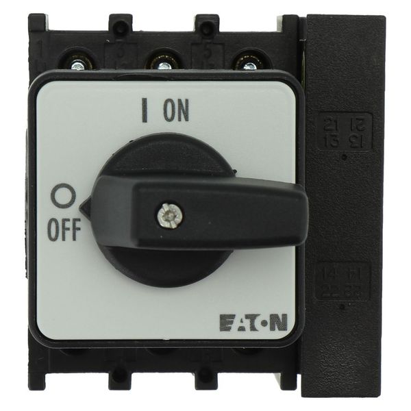 On-Off switch, P1, 40 A, flush mounting, 3 pole, 1 N/O, 1 N/C, with black thumb grip and front plate image 31