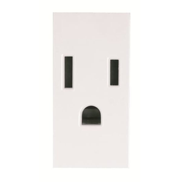 N2128 BL American earthed socket outlet - 1M - White image 1