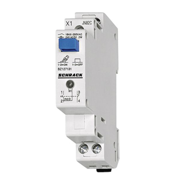 Modular Switch 1 NO + 1 NC 230VAC/DC with LED image 1