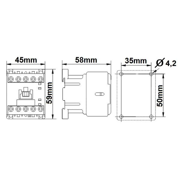 Contactor 3-pole, CUBICO Mini, 5,5kW, 12A, 1NC, 230VAC image 2