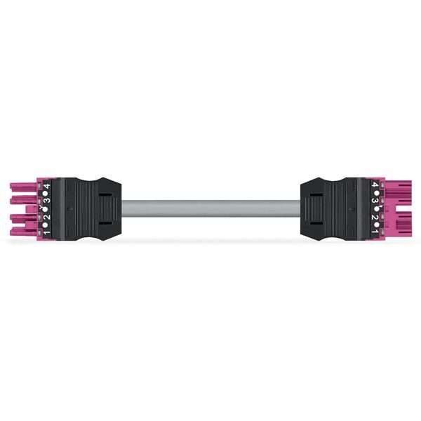 pre-assembled interconnecting cable;Eca;Socket/plug;pink image 1