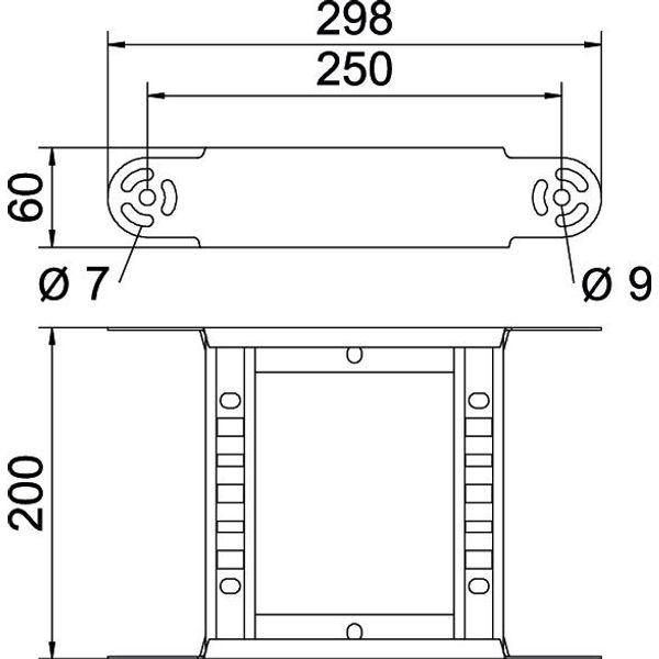 LGBE 620 A2 Adjustable bend element for cable ladder 60x200 image 2