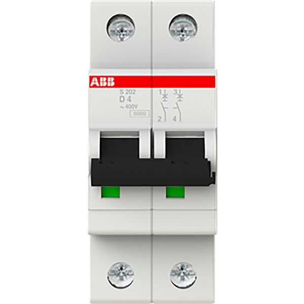 S202-D4 Miniature Circuit Breaker - 2P - D - 4 A image 2