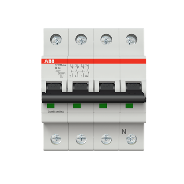 S203M-B13NA Miniature Circuit Breaker - 3+NP - B - 13 A image 3