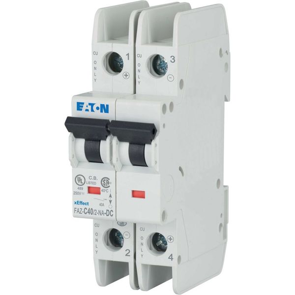 Miniature circuit breaker (MCB), 40 A, 2p, characteristic: C, DC image 8