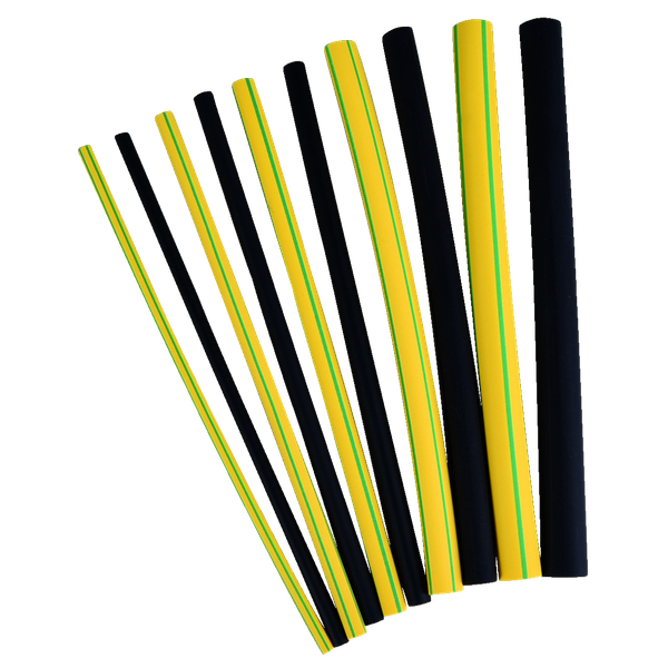 Heat shrink tubing 3:1 yellow/green 25-8; 1.2m image 2