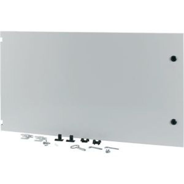 Section wide door, closed, HxW=550x1000mm, IP55, grey image 2