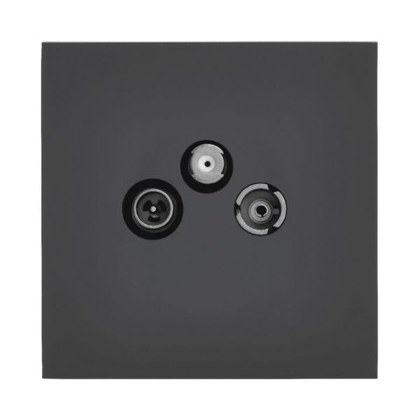 Art d'Arnould Epure universe TV-FM-SAT socket - matte black image 1