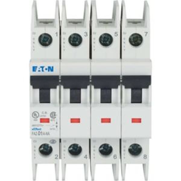 Miniature circuit breaker (MCB), 1 A, 4p, characteristic: D, NA image 4