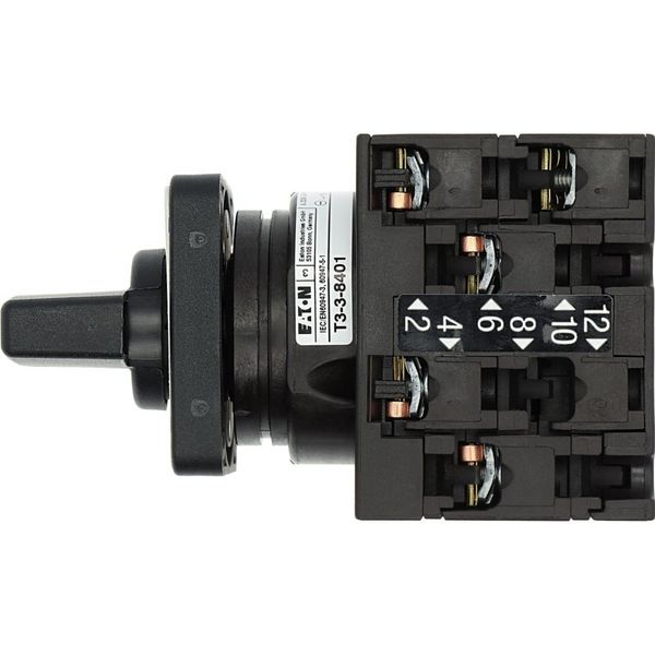 Reversing switches, T3, 32 A, flush mounting, 3 contact unit(s), Contacts: 5, 60 °, maintained, With 0 (Off) position, 1-0-2, Design number 8401 image 10